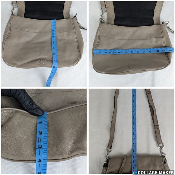 Marc Jacobs Recruit Saddle Leather Bag In Beige Made in Vietnam - Picture 15 of 15